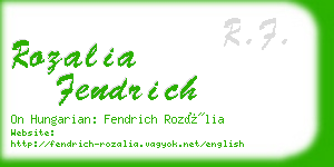 rozalia fendrich business card